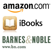 Amazon iBooks B&N logos