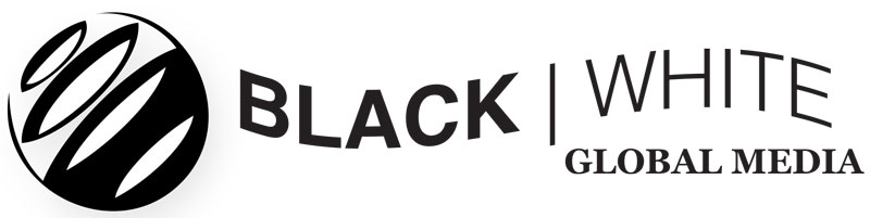 Black and White Global Media Logo